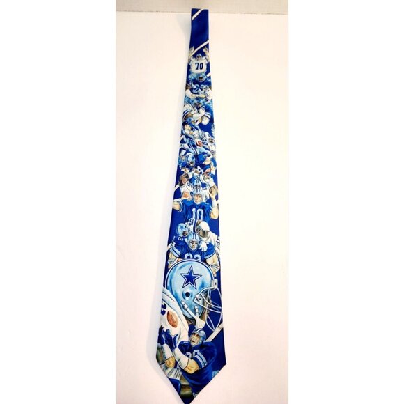 Ralph Marlin Other - Vintage 1990 Ralph Marlin Blue Dallas Cowboys Football Neck Tie Players Game